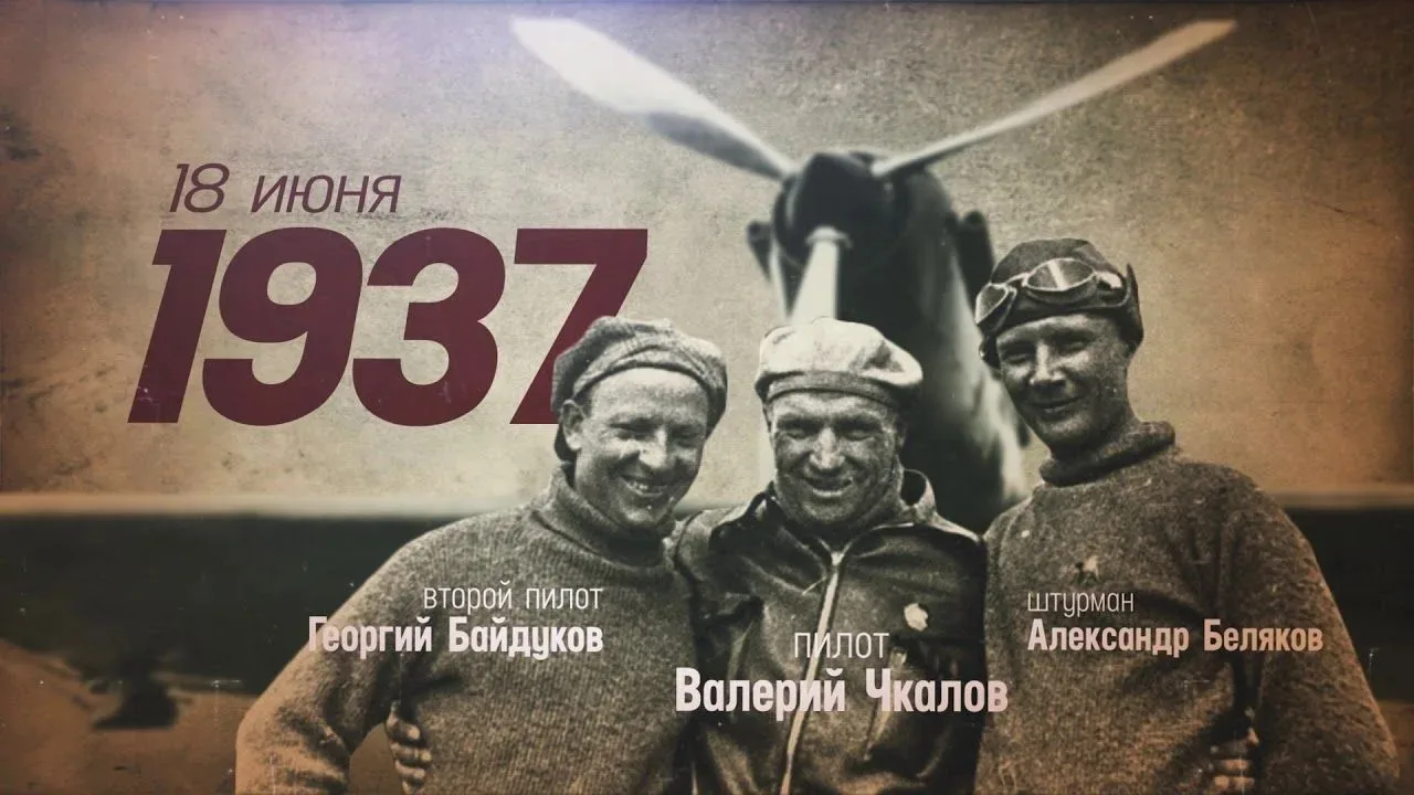 18 июня 1937 год. Начался первый беспосадочный пере­лет Москва – США (через Северный полюс) на самол