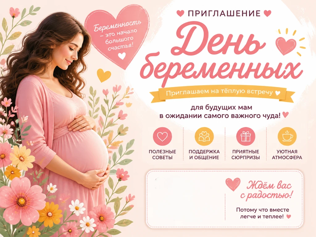 В преддверии Дня беременных приглашаем наших прекрасных беременных женщин на мероприяти...