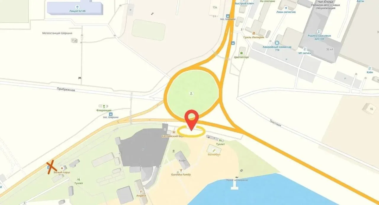🚌 Остановка у Шершневского кольца временно переедет ближе к пляжу