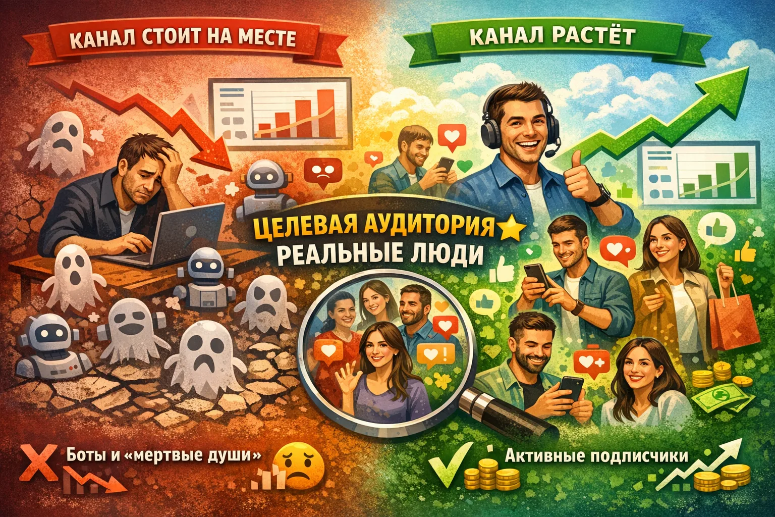 🚀 Почему одни каналы растут, а другие топчутся на месте?

Каждый админ мечтает о живой, активной ау