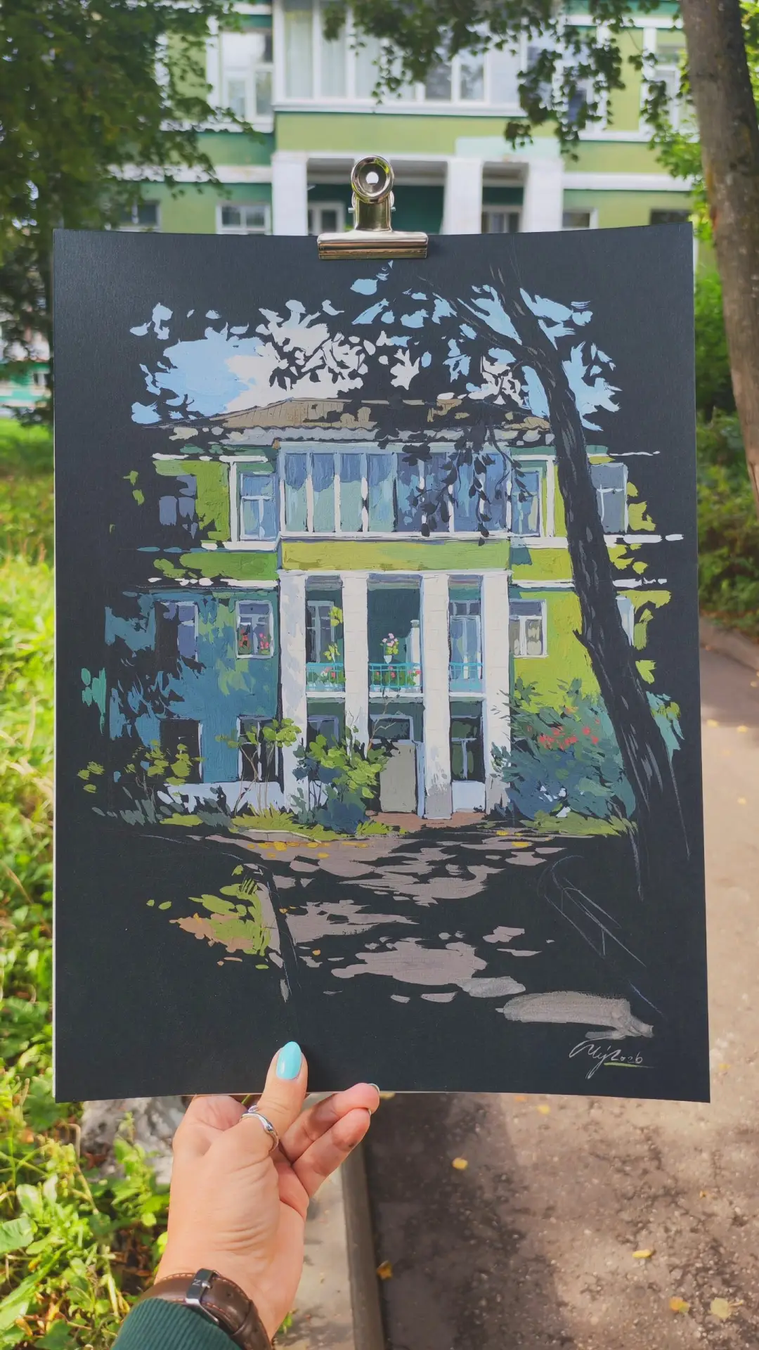 🎨 Уголки любимого города: новая работа художницы Анны Чуриловой