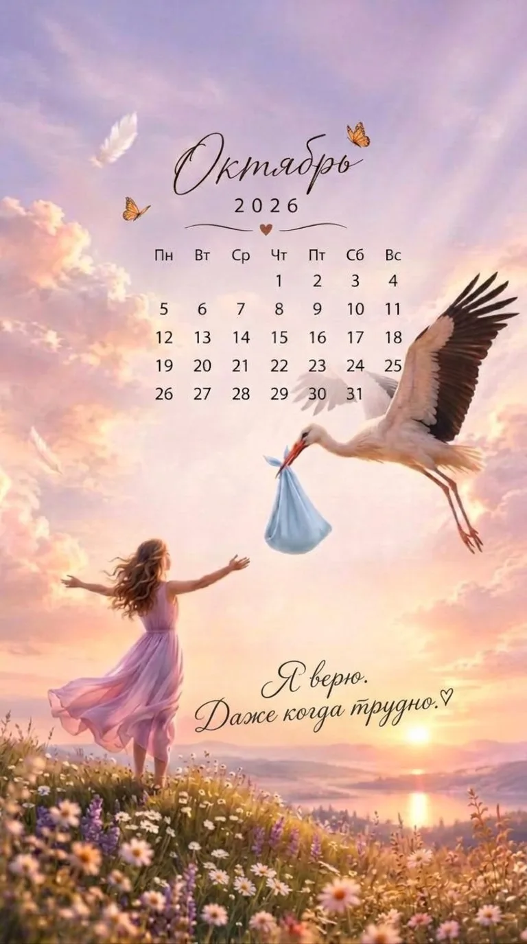 📆 Подарок для вас: календарь-заставки на октябрь