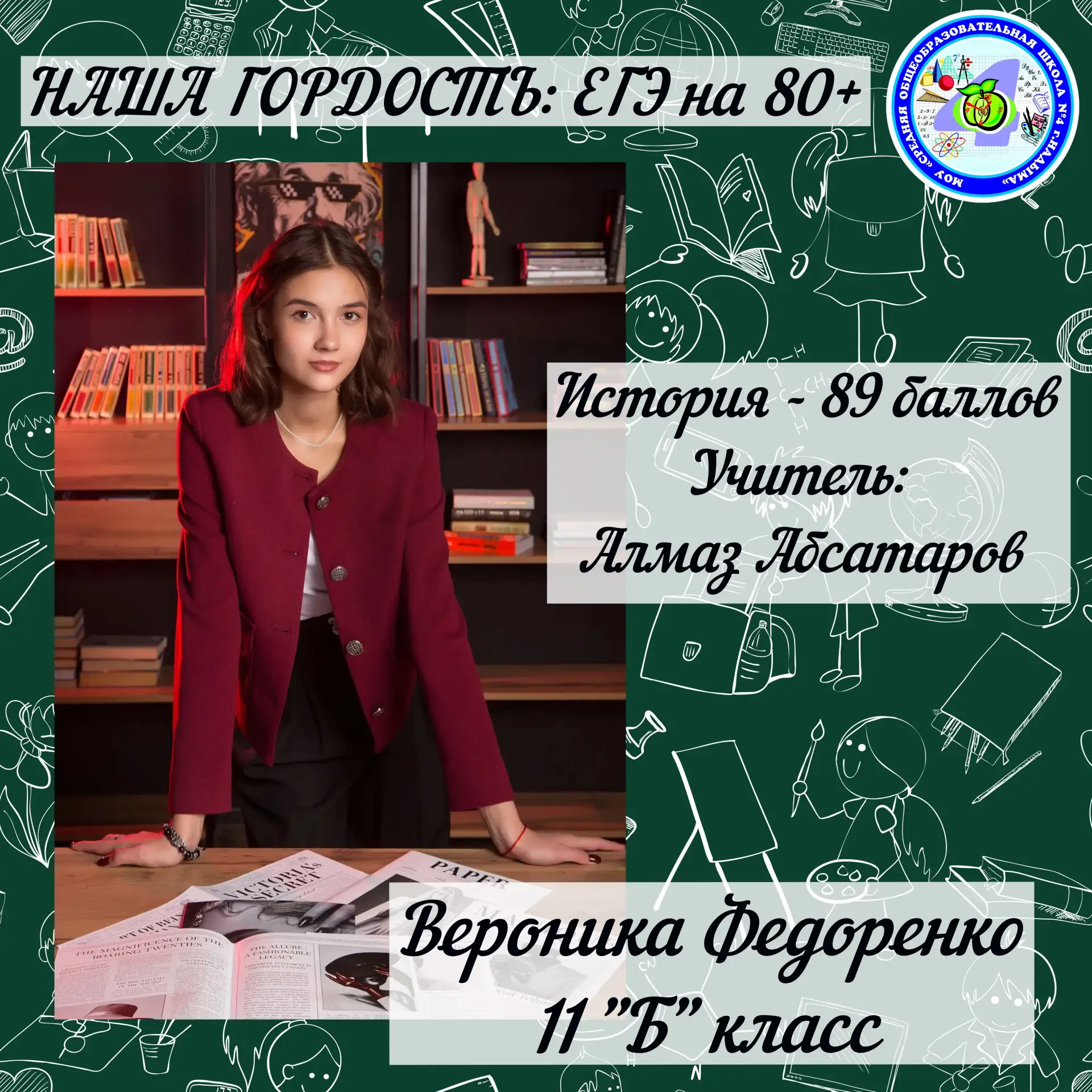🎉 Наша гордость: ЕГЭ на 80+! 🎉

Продолжаем делиться яркими достижениями наших выпускников уходящег