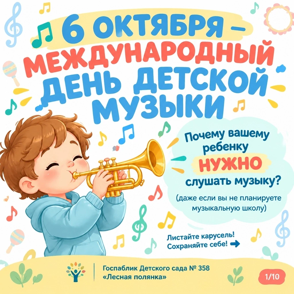 6 октября — Международный день детской музыки!