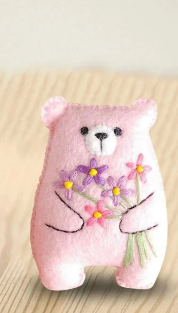 Простые медвежата из фетра🧸  мы в телеграмм