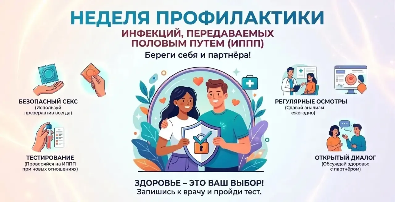 Неделя профилактики инфекций, передаваемых половым путем 
 
🗓Тематическая неделя призвана напомнить