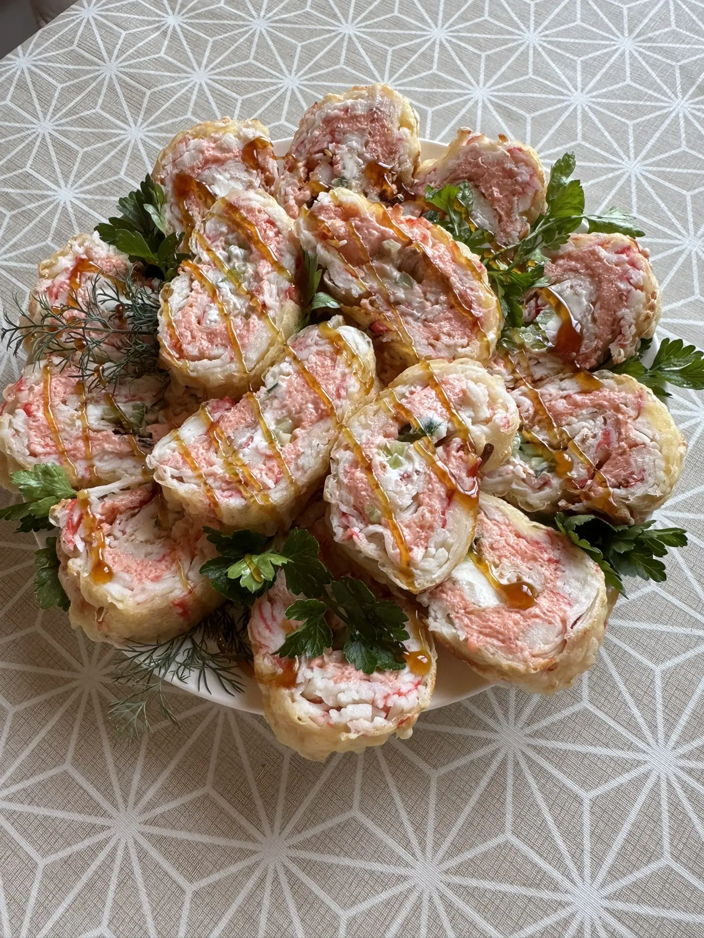 Запеченный рулет из крабового мяса 🔥