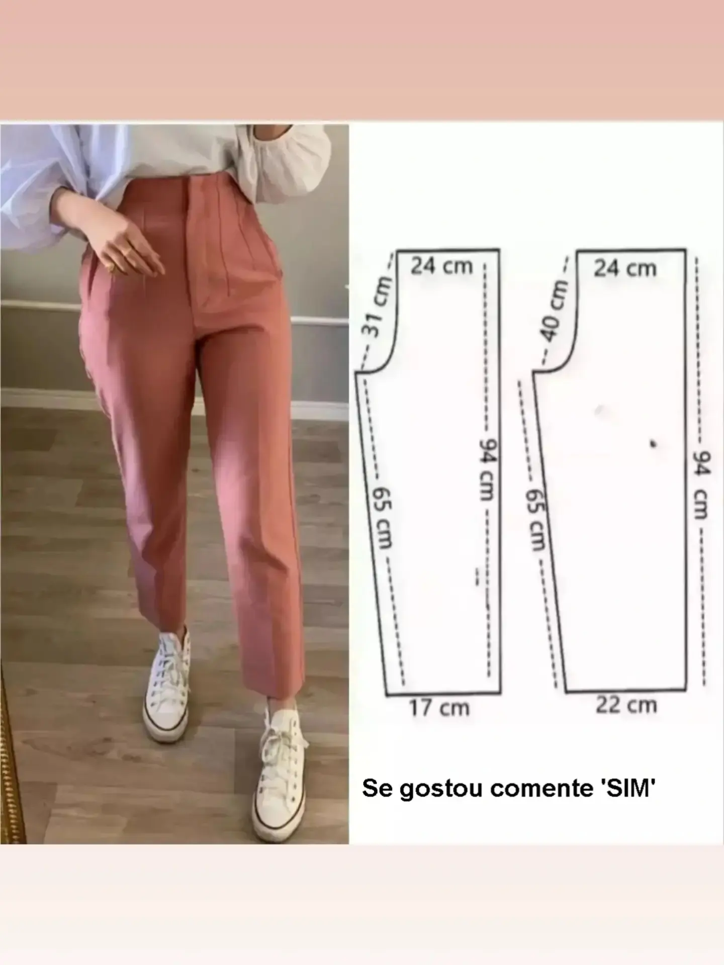 Выкройка схема брюки