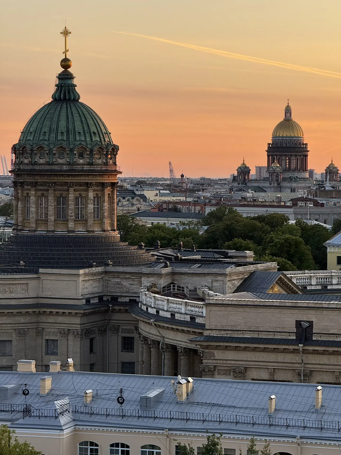 😍Великолепный закат над Санкт-Петербургом.