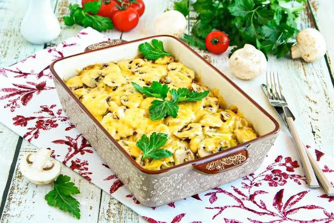 Картошка с шампиньонами в духовке
