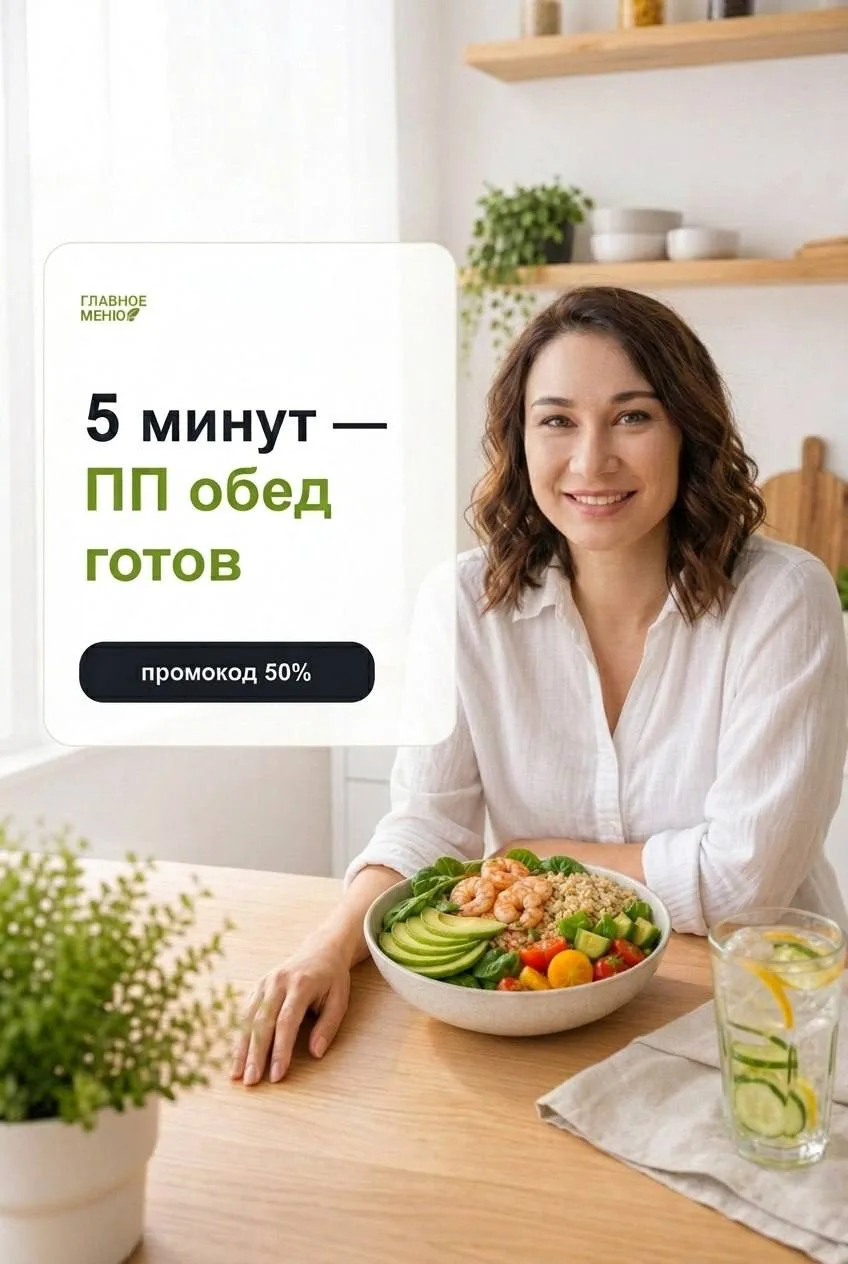 5 минут — и ПП-обед готов
Многие думают, что правильное питание срывается из-за слабой мотивации.

Н