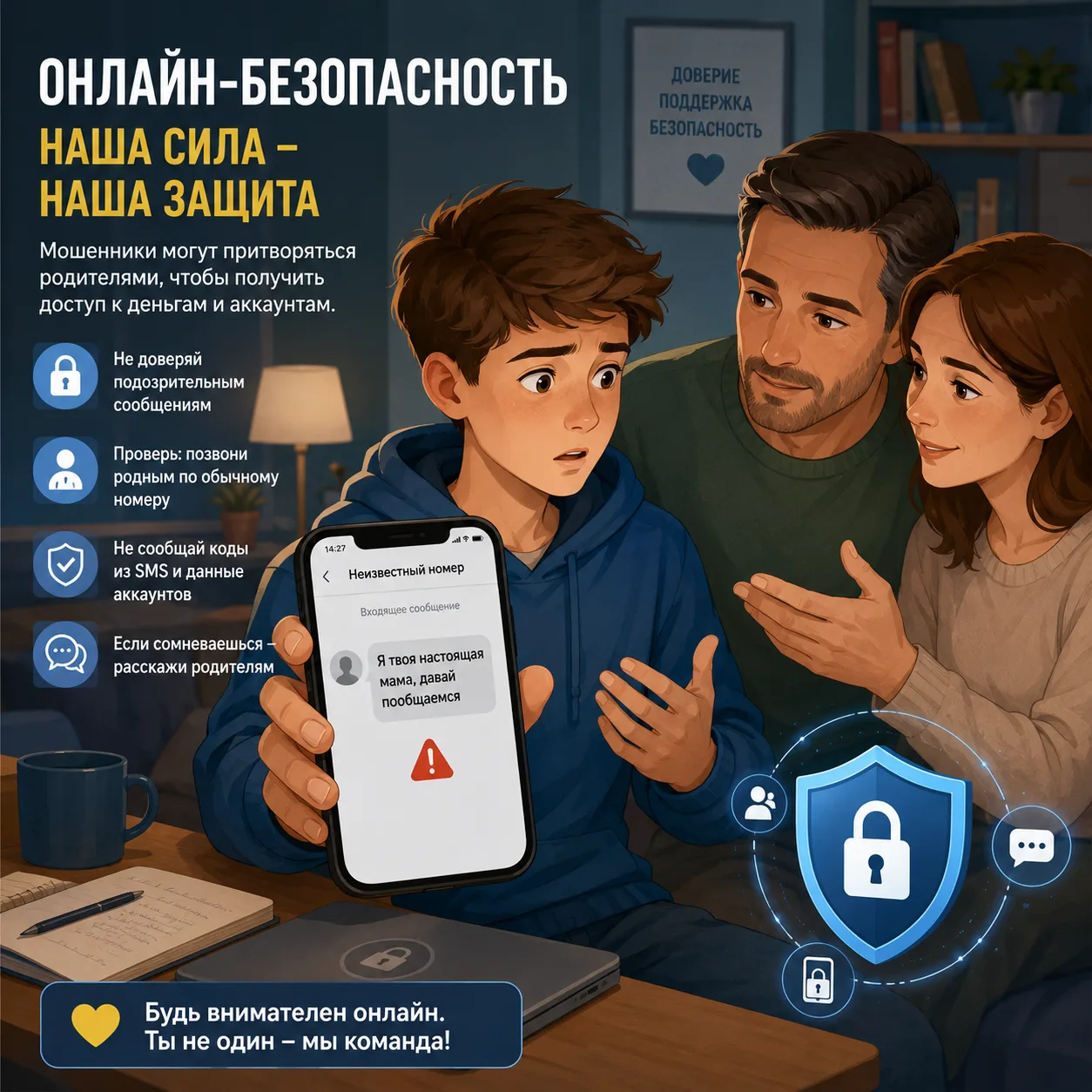 «Я твоя настоящая мама»: новая схема обмана подростков 🚨

Мошенники все чаще пытаются давить не на 