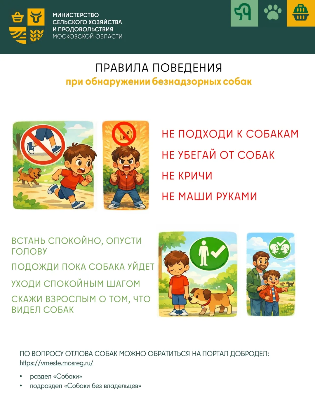 Всероссийская акция «Безопасность детства»: двойная памятка по защите от безнадзорных ж...
