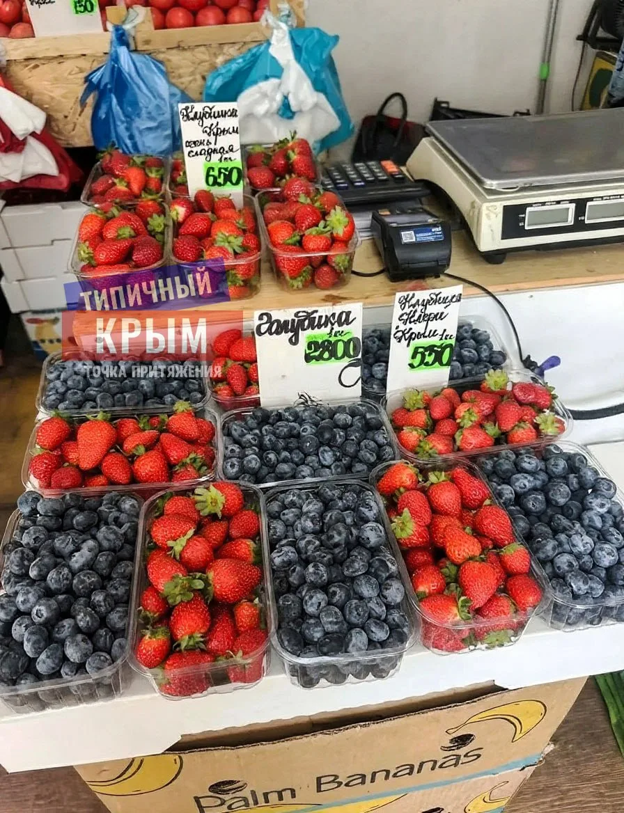 🍓 Крымские цены на голубику и клубнику.
