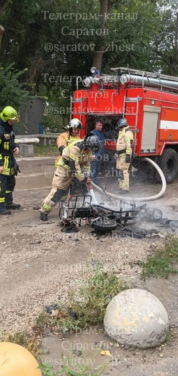 Момент возгорания от первого лица.
