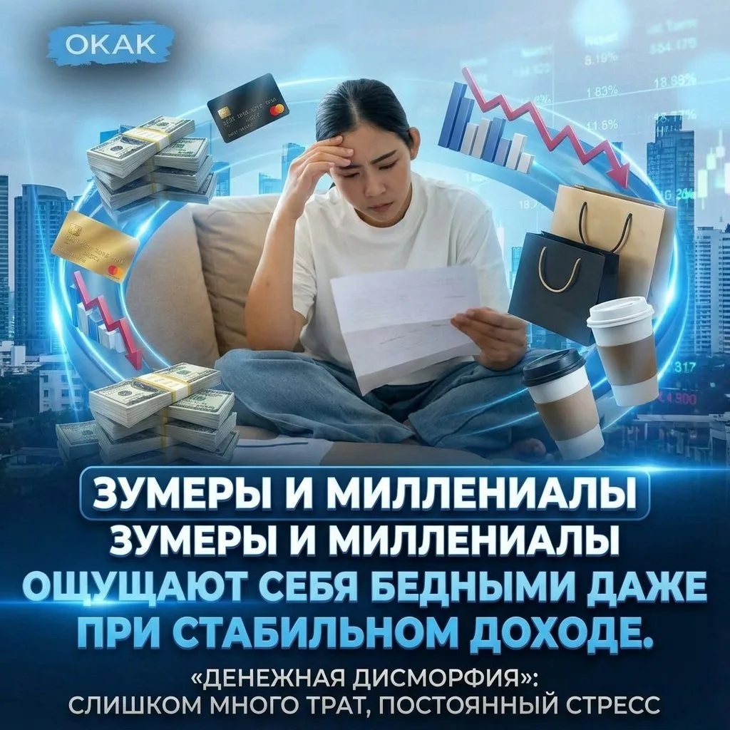 💸 Зумеры и миллениалы всё чаще ощущают себя бедными — даже при стабильной работе и доходе.

В США э