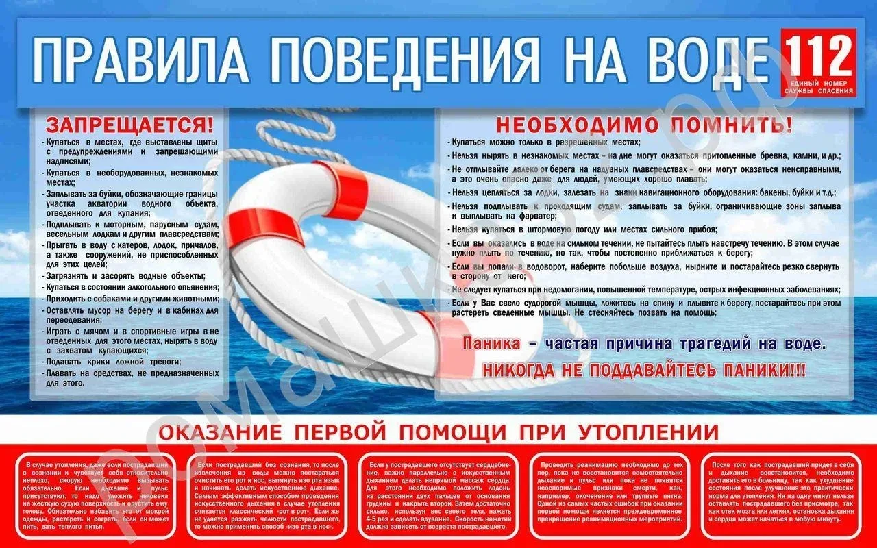 Безопасные каникулы: учимся правилам поведения на воде!