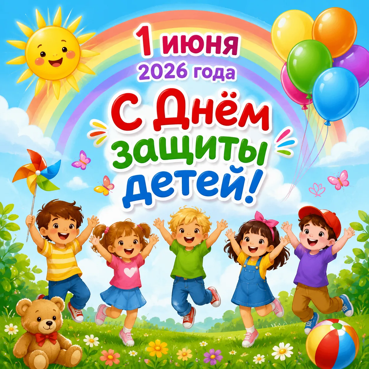 🌈 Дорогие дети! С Днём защиты детей!