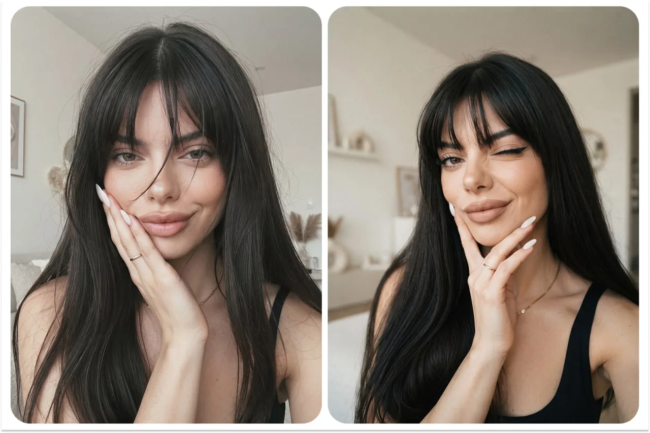 💖 Домашнее селфи