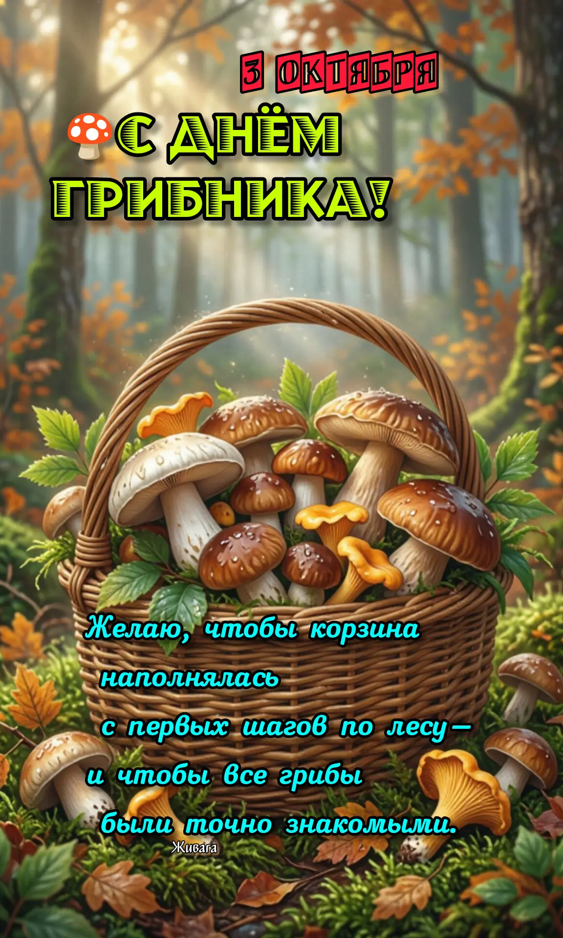 С Днём грибника. 3 октября