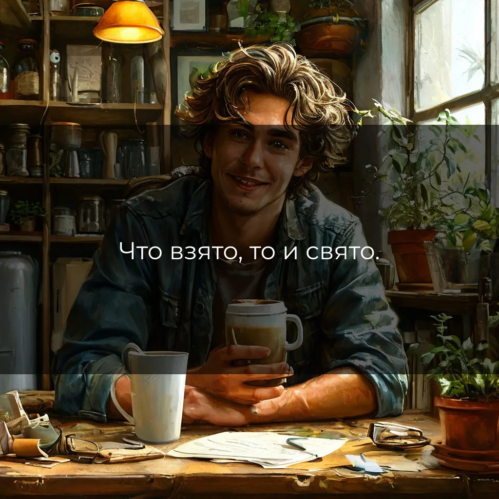 Что взято, то и свято.