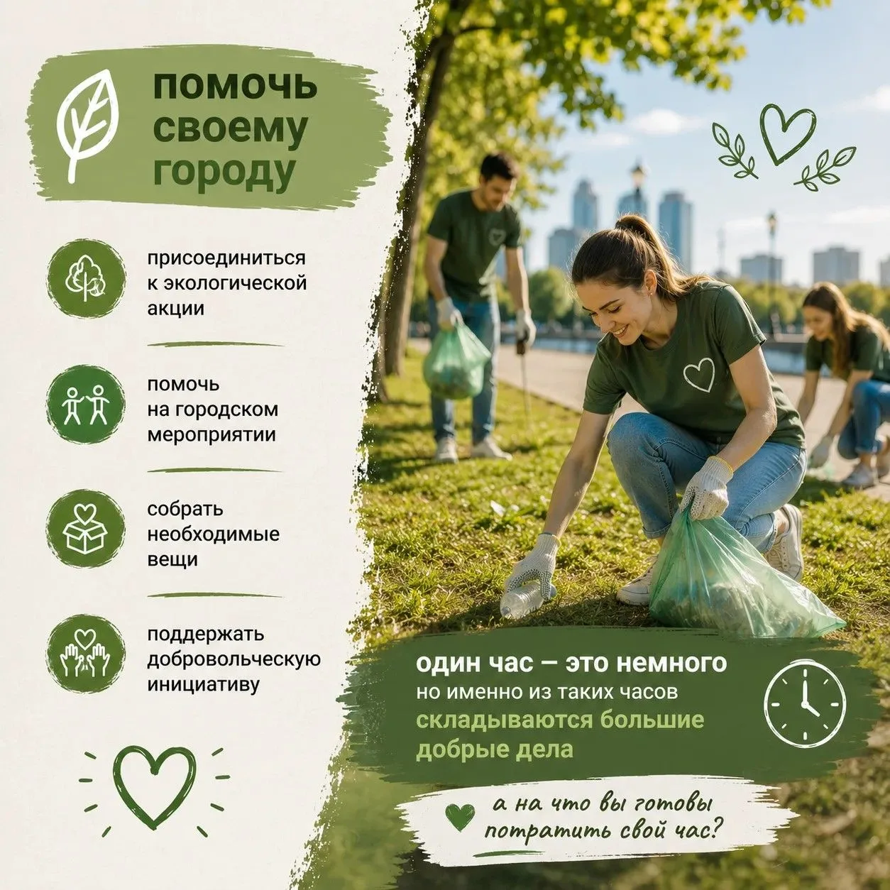 ⏱️ Один час — и доброе дело уже сделано.