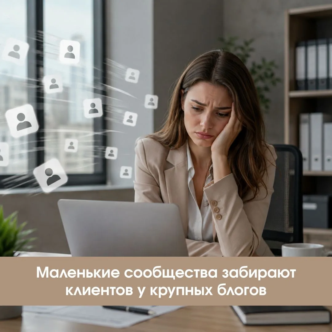 🌟 Маленькие сообщества забирают клиентов у крупных блогов