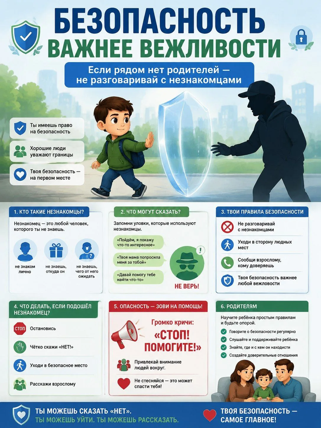 🛑 Безопасность важнее вежливости! 🛑