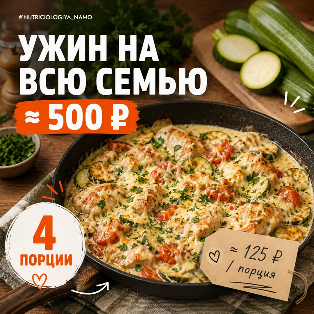 УЖИН НА ВСЮ СЕМЬЮ ИЗ КАБАЧКОВ ПРИМЕРНО ЗА 500 ₽ 🥒