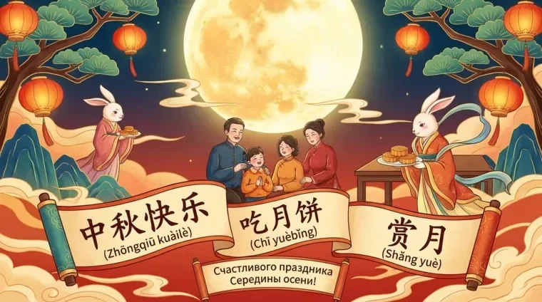 🇨🇳 Сегодня, 25.09.2026 в Китае отмечают Праздник середины осени — Чжунцюцзе (中秋节) 🌕 ...
