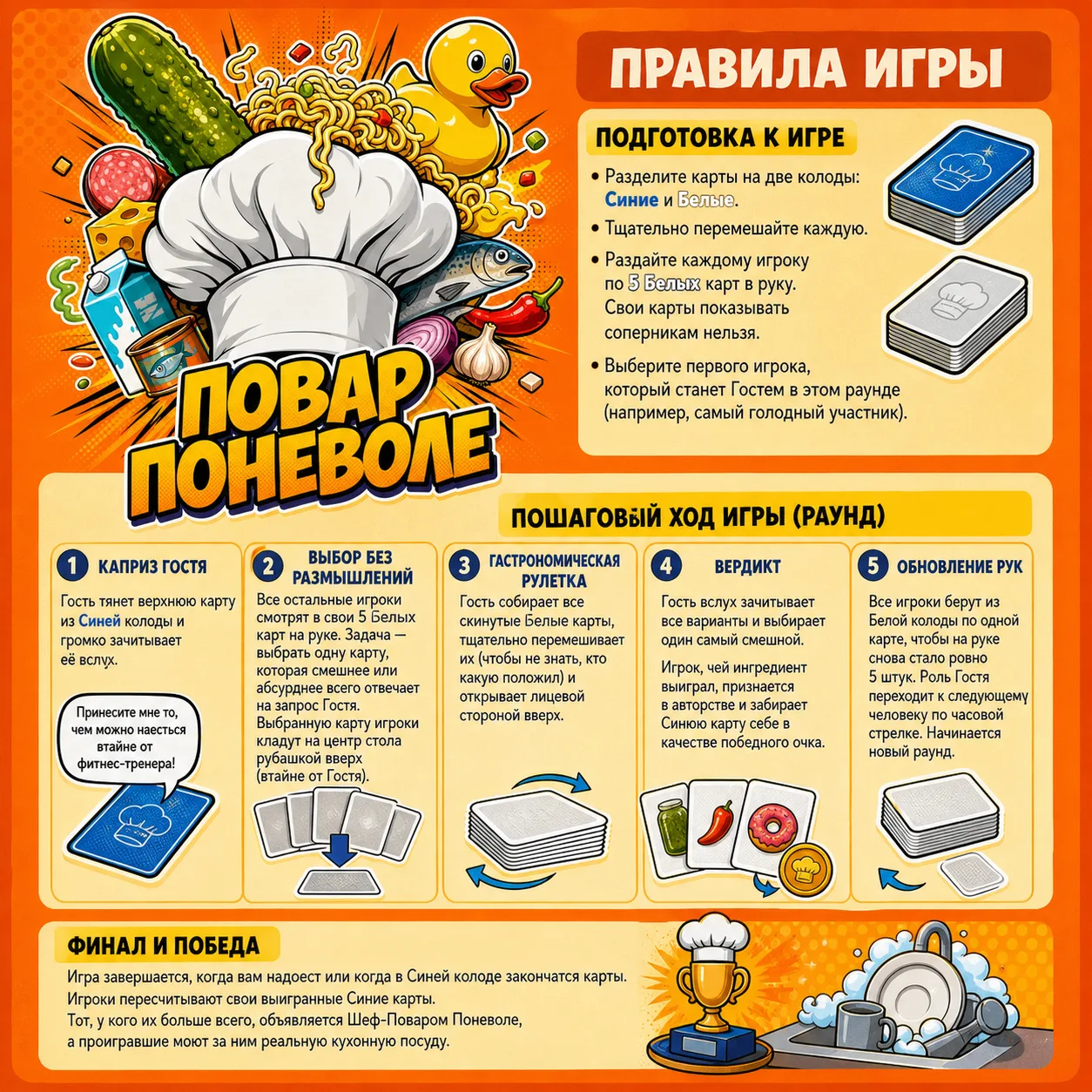 МЫ СДЕЛАЛИ свою НАСТОЛКУ! Встречайте: «ПОВАР ПОНЕВОЛЕ» 🧑‍🍳🔥Это абсурдный и жизненный...