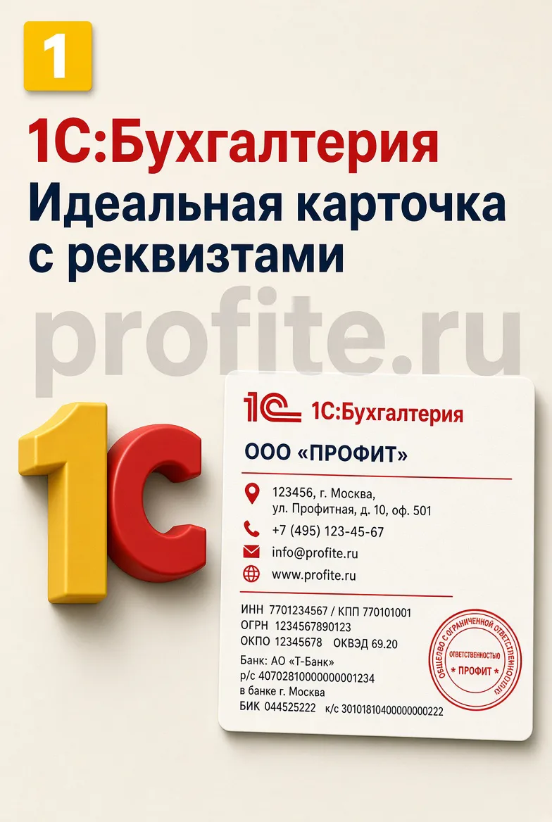🧾 Как настроить идеальную карточку с реквизитами в 1С