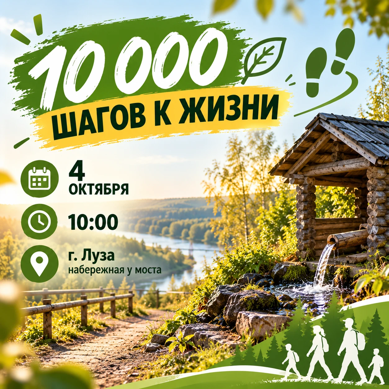 🥾 10 000 ШАГОВ ДО ТАРАКАНОВСКОГО ИСТОЧНИК:  ЛУЗЯН ЗОВУТ НА БОЛЬШУЮ ПРОГУЛКУ