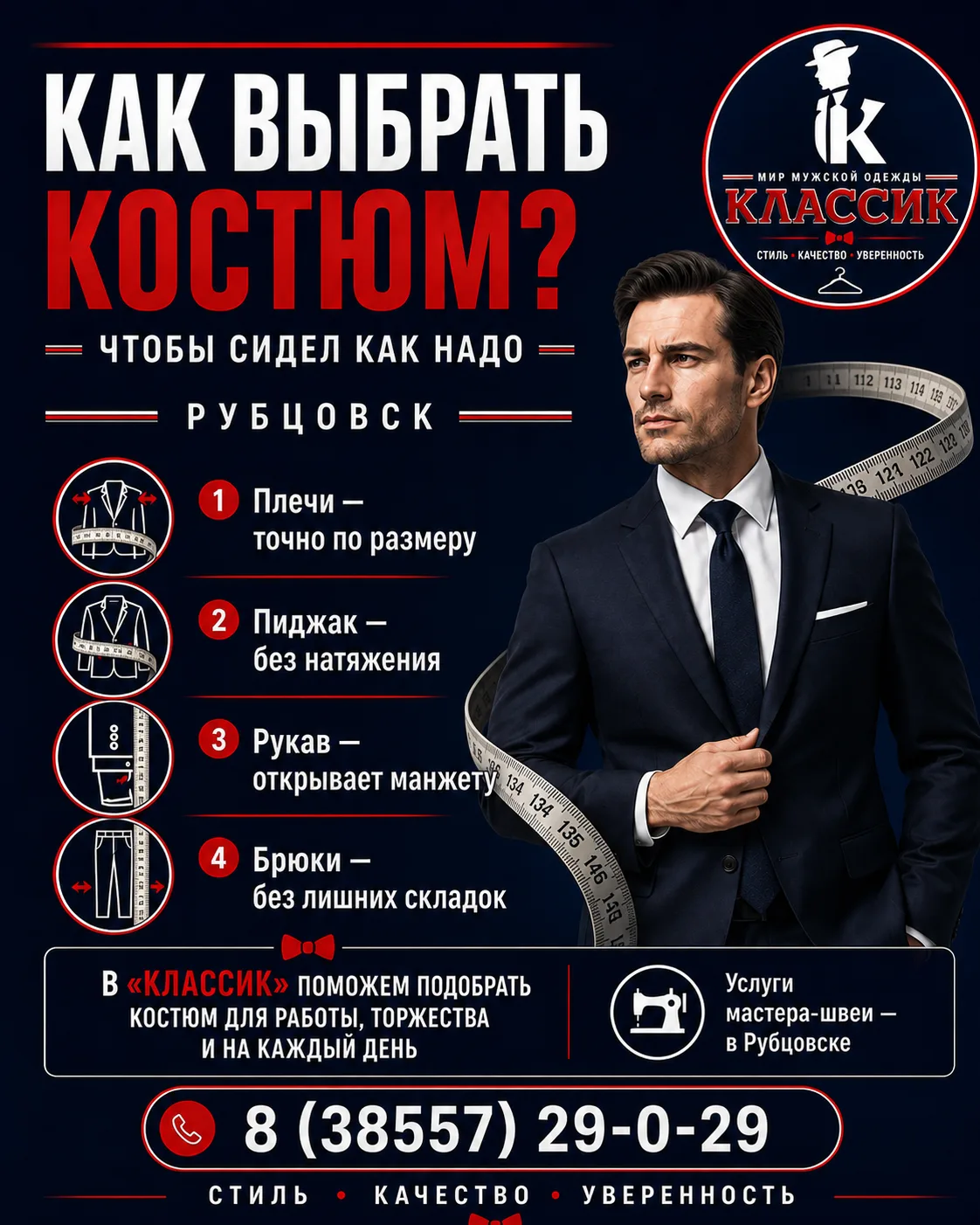 Хороший костюм — это не только цвет и фасон 👔
