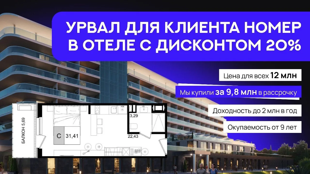 Успели забрать номер в отеле на 20% дешевле — выхватили в прыжке!

Мало кто знает, что у меня есть р