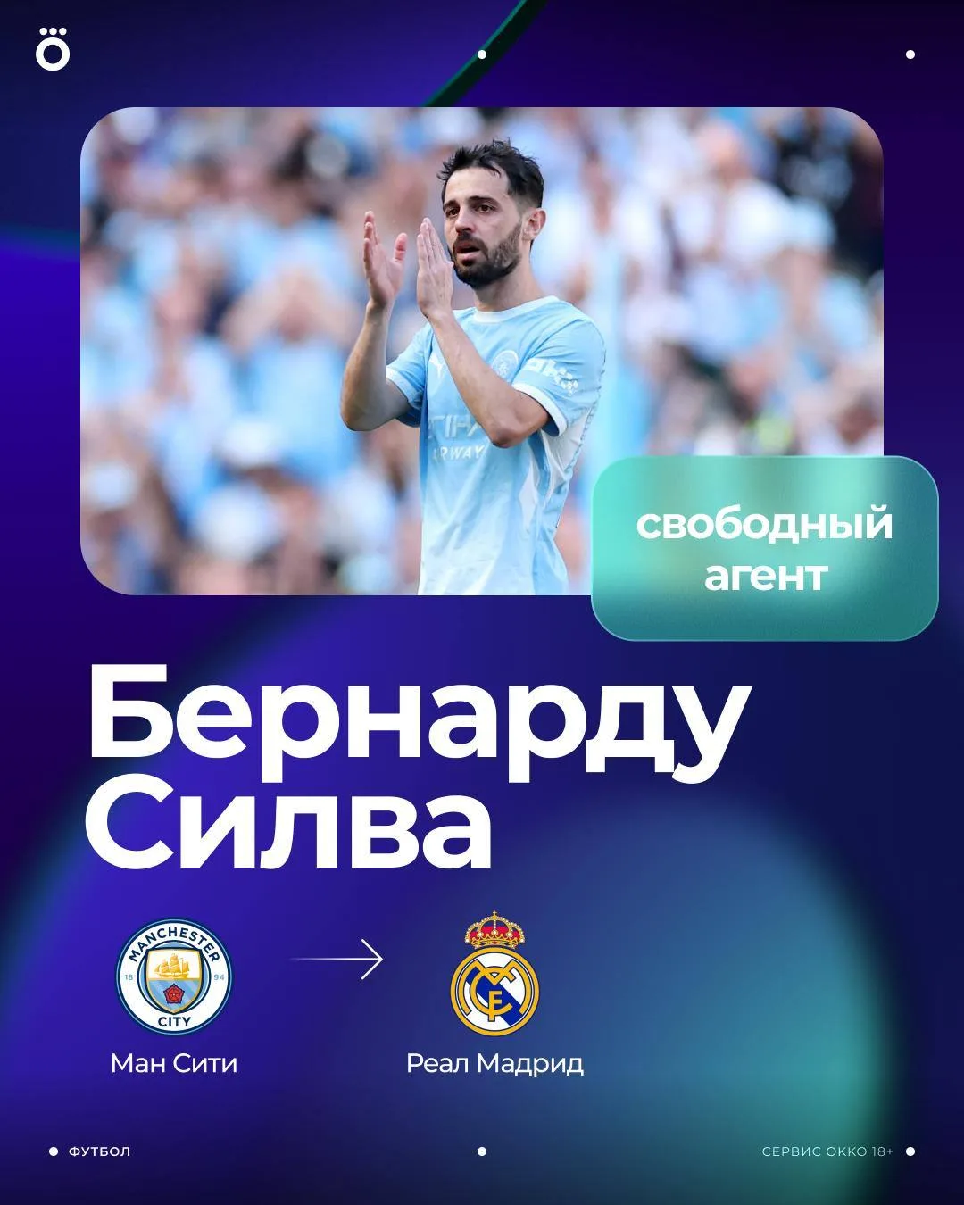 Молния от Фабрицио Романо. Бернарду Силва переходит в «Реал» ⚡️

Португалец подпишет контракт на 2 г