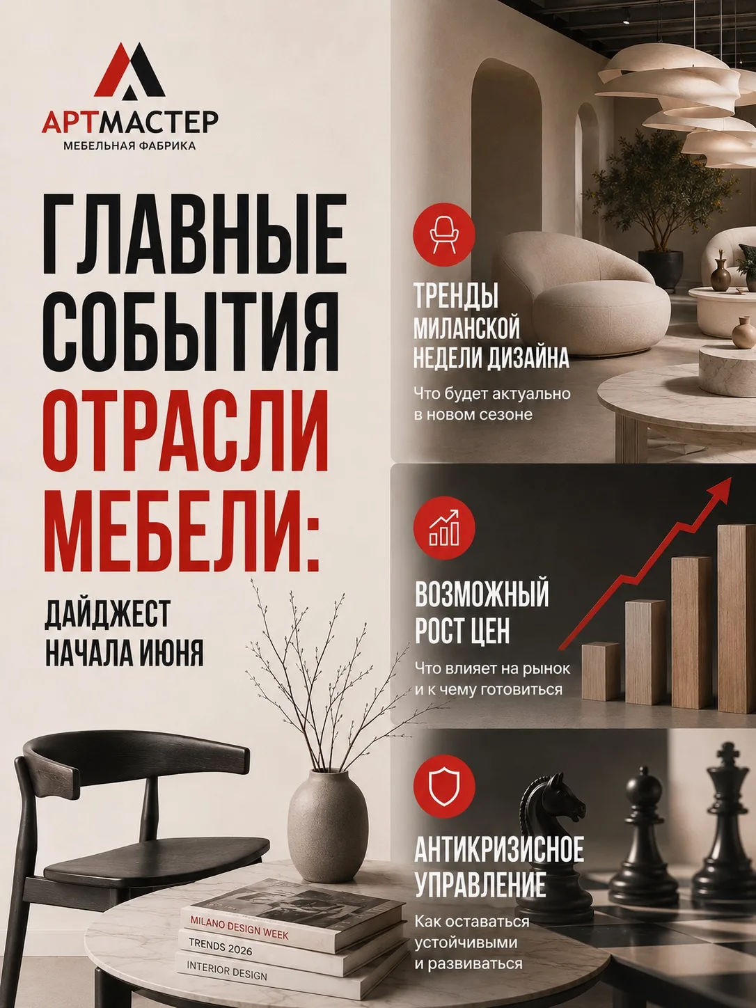 📰 Главные события отрасли мебели: дайджест начала июня - тренды Миланской недели дизай...