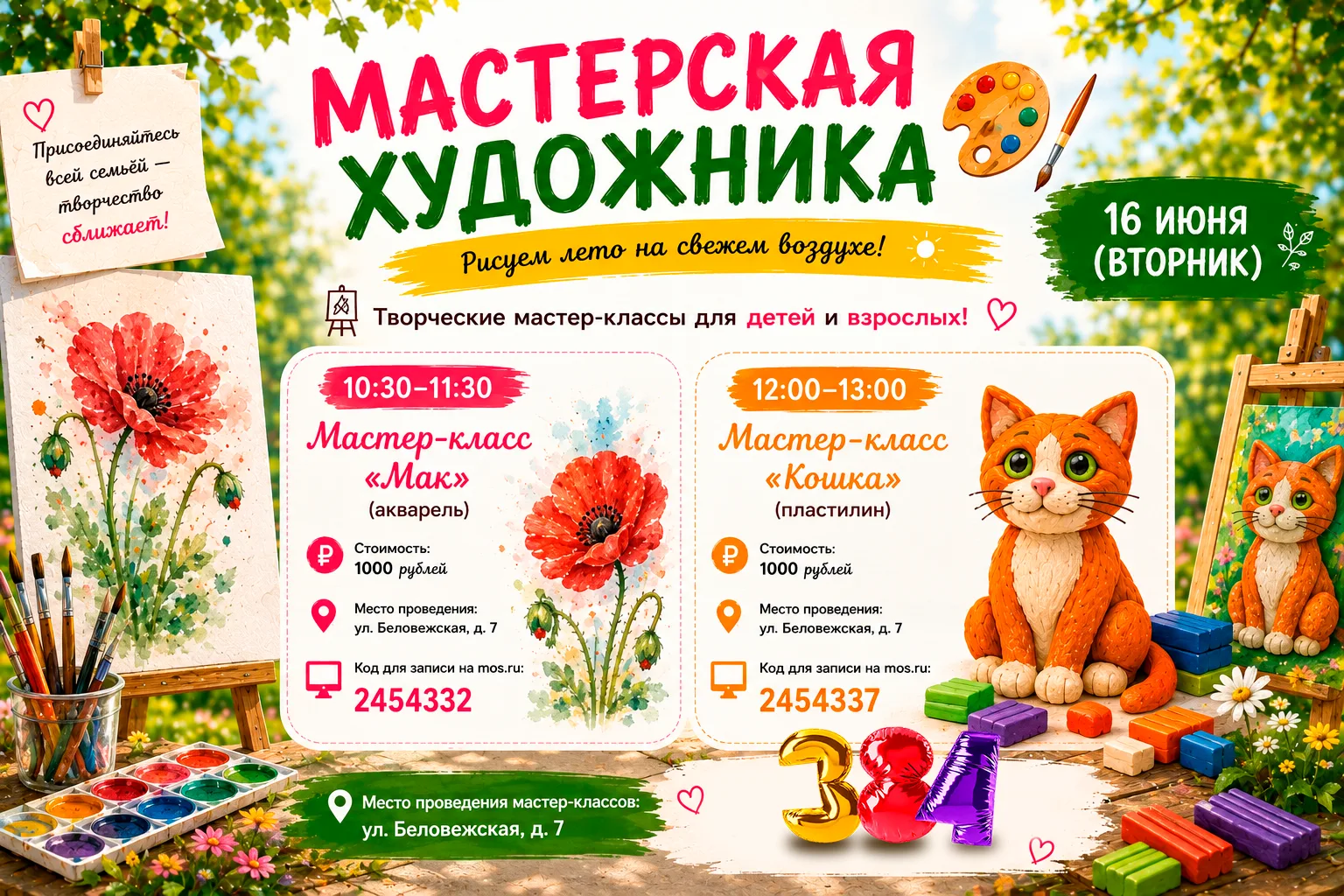 🎨  Лето — отличное время для творчества!