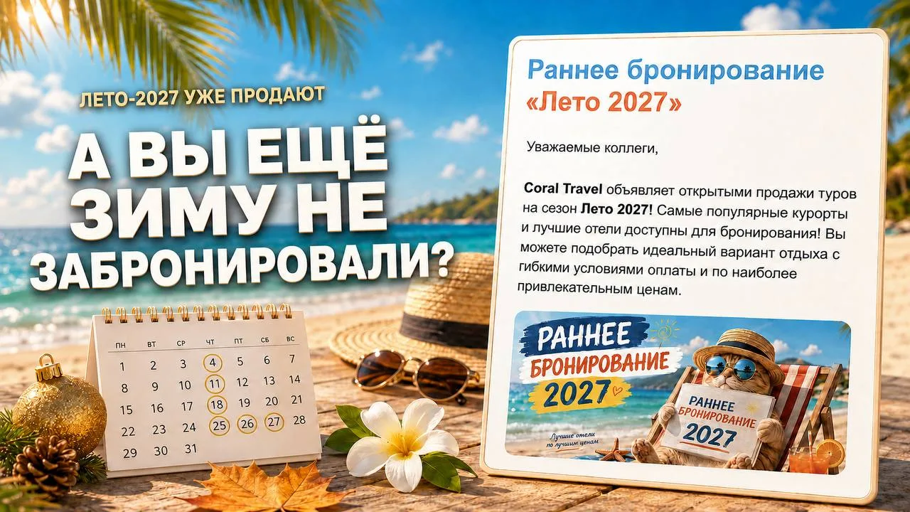 ☀️ ТУРОПЕРАТОРЫ УЖЕ ОТКРЫЛИ ЛЕТО-2027. А МЫ ЕЩЁ ЗИМУ НЕ РАЗОБРАЛИ! 😁