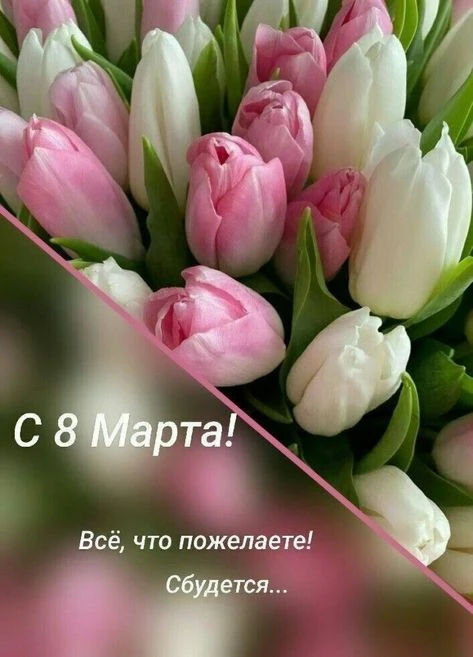 Всех женщин с праздником весны, с Международным женским днем 8 Марта!!!