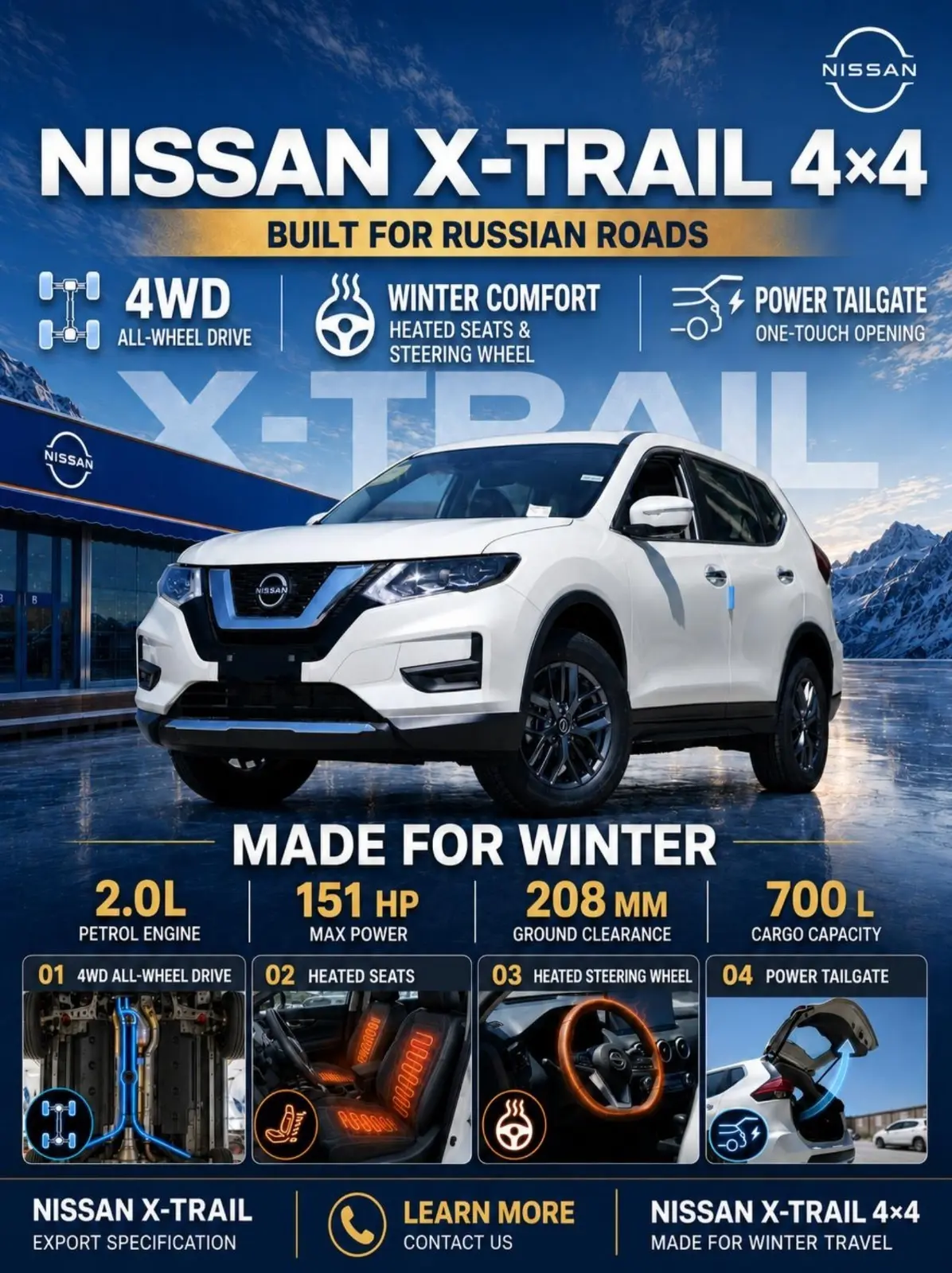 Акция 🔥🔥🔥🔥Новый Nissan X‑Trail полный привод, выпуск 2026 года, поступил в продажу!