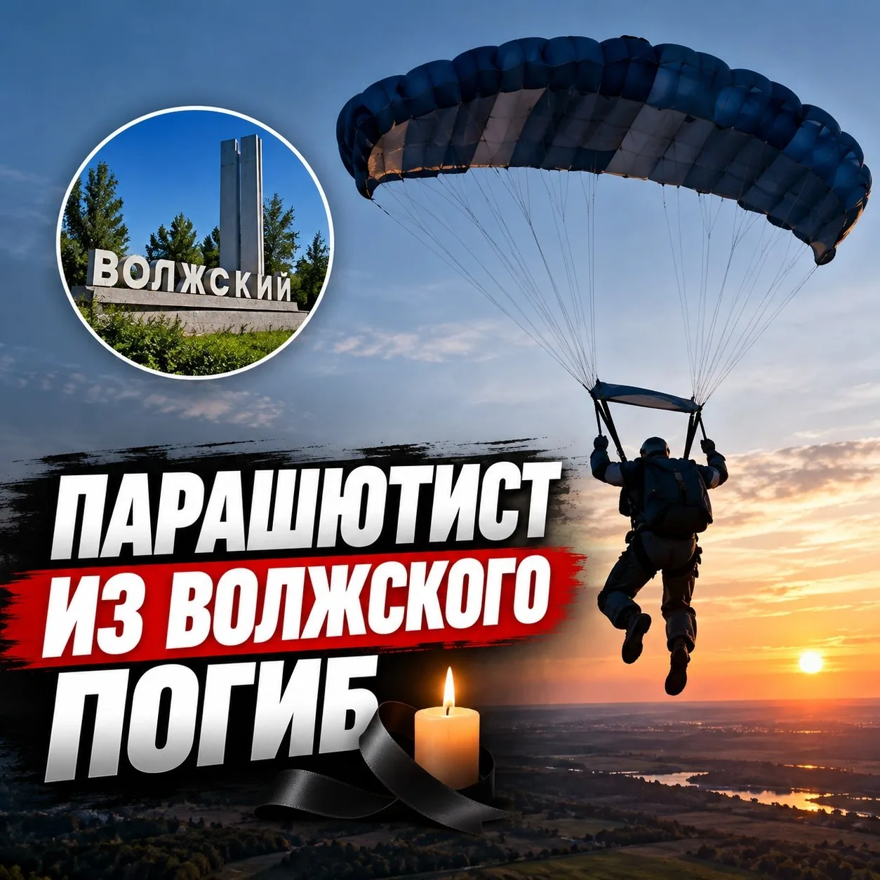 🕯 Парашютист из Волжского погиб при прыжке в Рязанской области