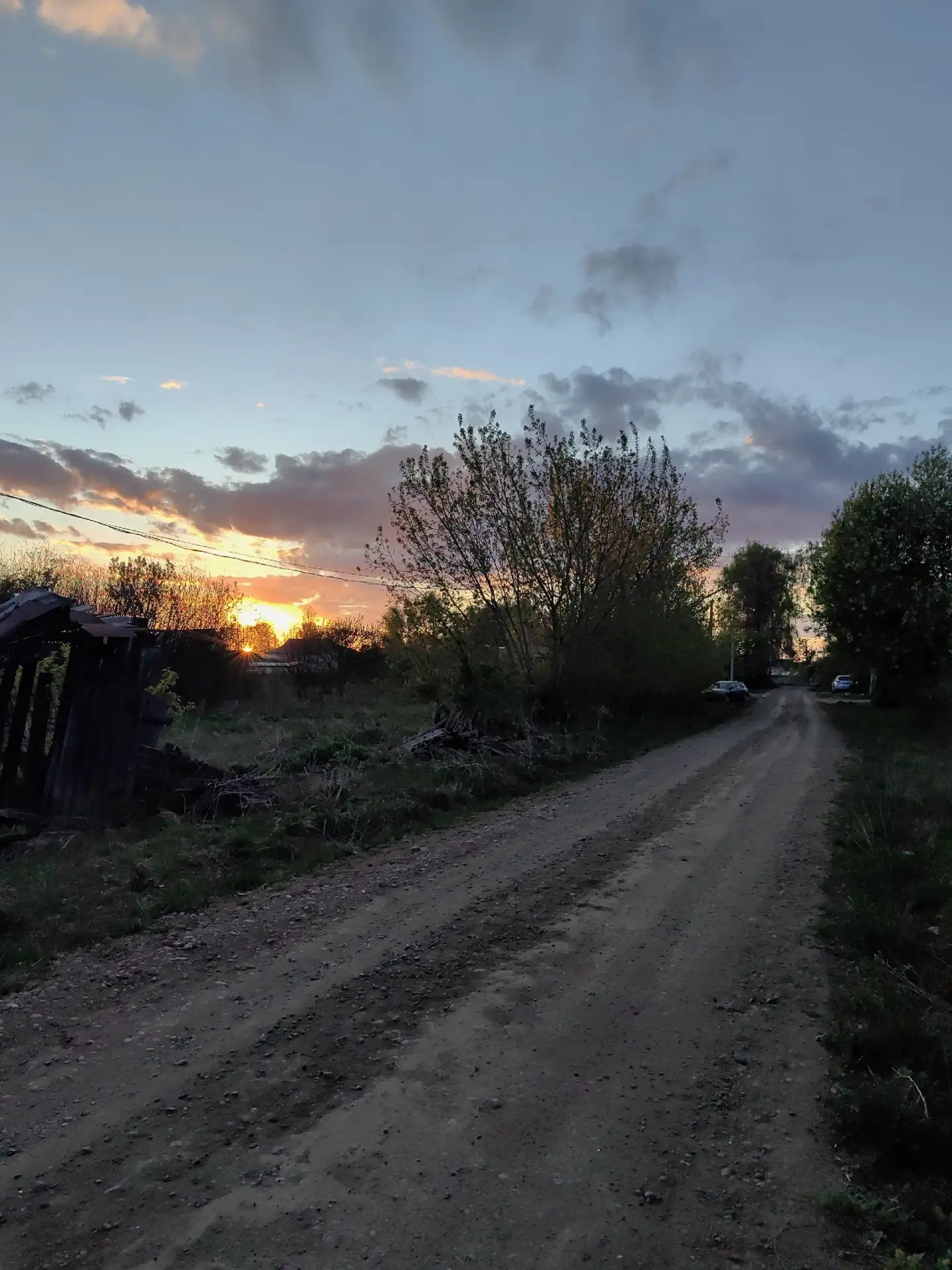 Тихий майский вечер. Пермский край. Село Елово.