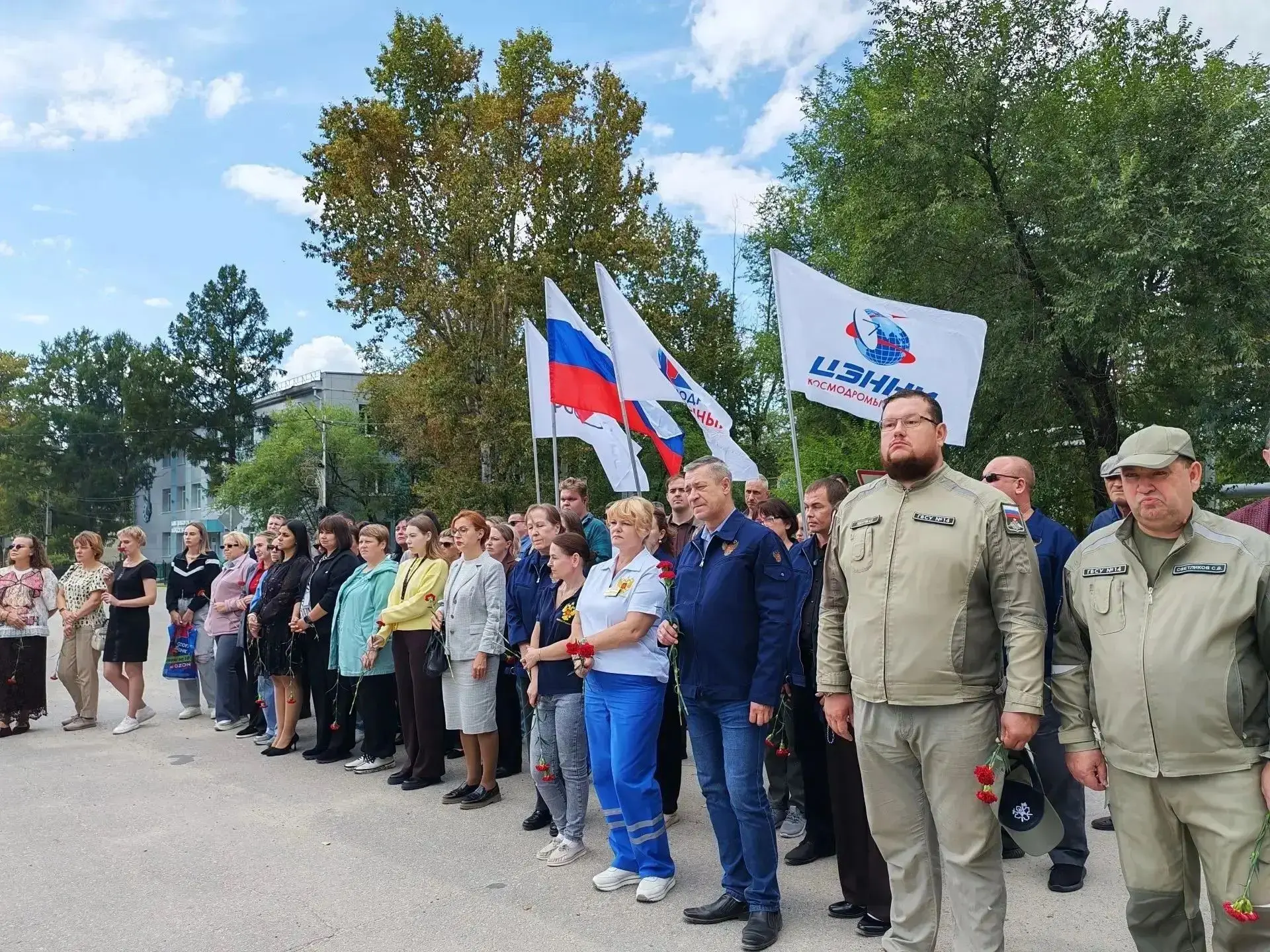 Сотрудники Космического центра "Восточный" приняли участие в памятной акции «Когда зако...