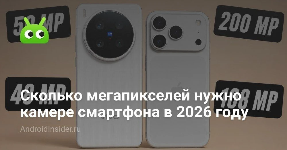 Сколько мегапикселей нужно смартфону в 2026 году для хороших фото

Каждый год нам обещают фотографич