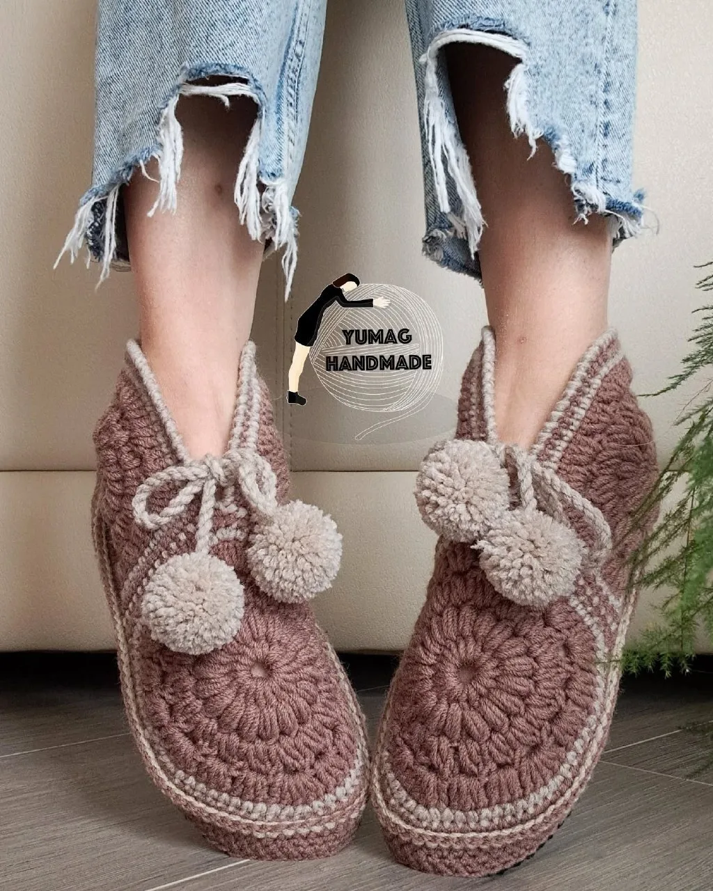 Тапочки из мотивов! Схема