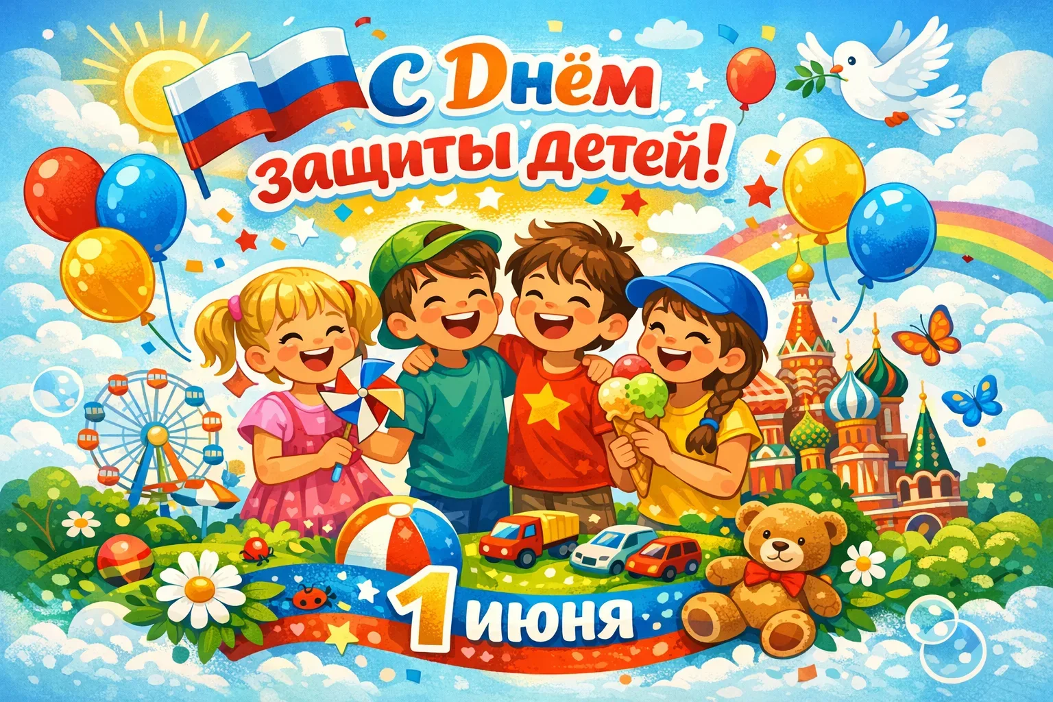 С Днем защиты детей и с первым днем долгожданного лета! ☀️🧸