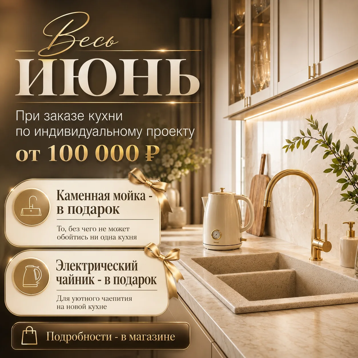 ☀ Июнь - отличный повод обновить кухню с действительно приятными подарками.