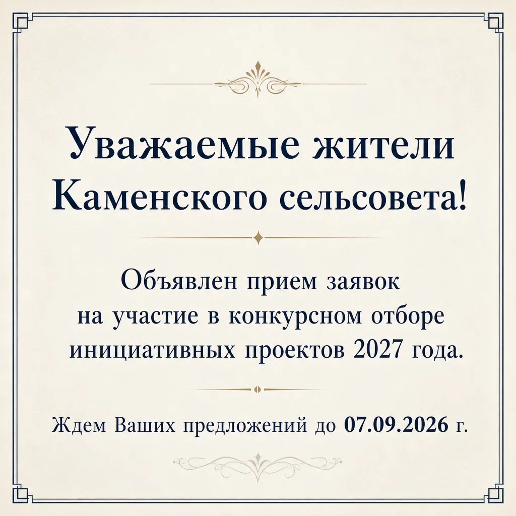 Уважаемые жители Каменского сельсовета!