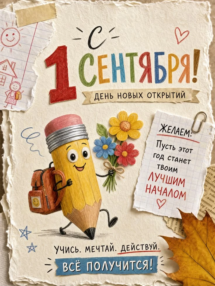 С Днём знаний! 1 сентября — начало новой страницы
